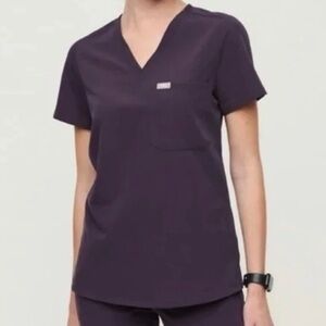 Figs Catarina one pocket purple shadow Small scrub top